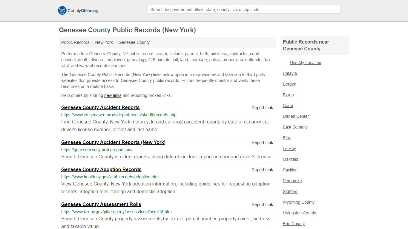 Public Records - Genesee County, NY (Business, Criminal ...